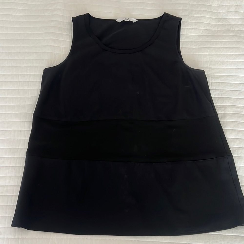 🖤 Jack - Black Tank Top with Mesh Panel - Medium